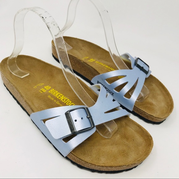 Birkenstock Shoes - Birkenstock Blue Leather One Strap Sandal 40